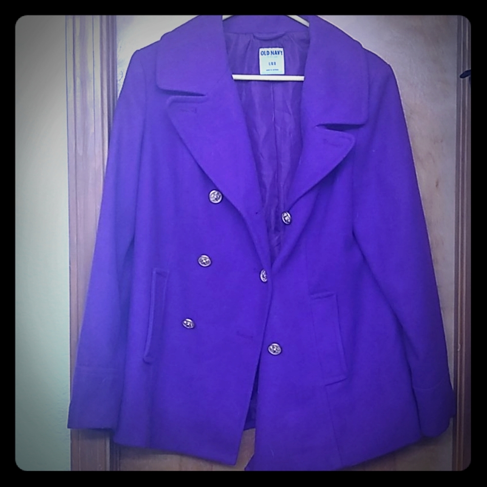 Fuzzy purple Old Navy coat